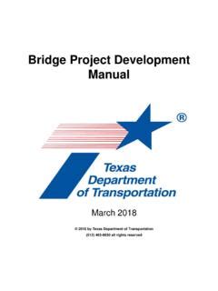 Bridge Project Development Manual: Other Relevant Information.